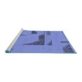 thumbnail image 2 of Ahgly Company Machine Washable Indoor Rectangle Abstract Blue Modern Area Rugs, 4' x 6', 2 of 4