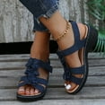 thumbnail image 2 of AXXD Women Sandals,Slippers Shoes Roman Wedges Flower Sandals For Youth 𝐂𝐥𝐞𝐚𝐫𝐚𝐧𝐜𝐞 Size 5.5, 2 of 9