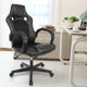 thumbnail image 3 of Silla para Juegos, Silla de Oficina Alta, Cuero de PU, Base Giratoria de Altura Ajustable con Curva de Soporte Lumbar Natural, Negro esquí esquí Gafas de esquí, 3 of 5