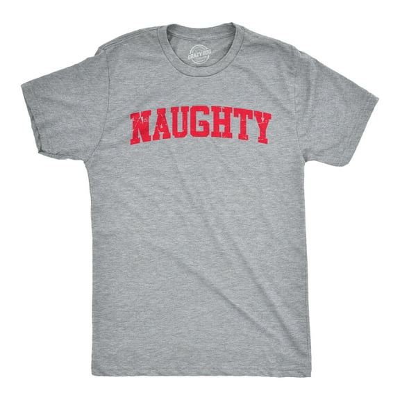 Mens Naughty T Shirt Funny Mischievous Xmas Spirit Lovers Tee for Guys Graphic Tees