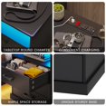 thumbnail image 5 of LED Nightstand with Charging Station&2 Drawers, Night Stand for Bedroom Living Room, Modern End Side Table with 2 USB Ports&LED Lights, Black, 5 of 8