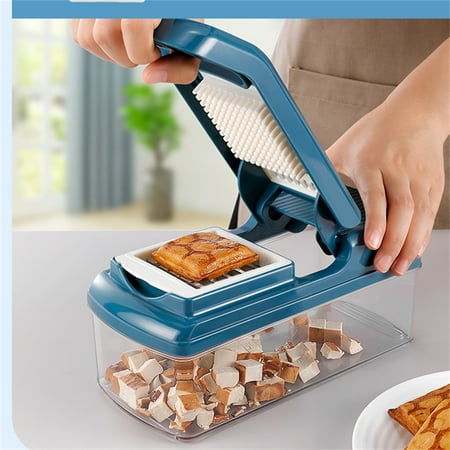 

QIIBURR Chopper Vegetable Cutter Food Dicer Chopper 16 in 1 Kitchen Pressing Food Cutter ChopperSlicer Peeler Dicer Vegetable Chees