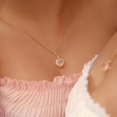 thumbnail image 2 of CHAO Collar con piedra de nacimiento, collar con castillo de diamantes, colgante de corazón, joyería para niñas3, 2 of 5