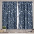 thumbnail image 2 of Ambesonne Fish Valance & Curtain, Aquatic Animal Irregular Sizes, 55"x30", Dark Lavender Multicolor, 2 of 7