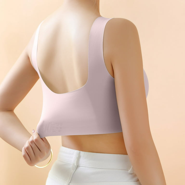 LEEy-World Women'S Lingerie And Underwear 3PC Wide Detachable Lace Bottom  Bra Vest Shoulder Cup Straps Women Pink,XXL 