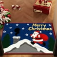 thumbnail image 5 of HomeKingdee Non Slip Bath Mat for Bathroom Floor Tub, Funny Santa Claus Bathroom Rug Water Absorbent Soft Shaggy Rugs Indoor Doormats Snowflake on Red Background Mats, 5 of 6