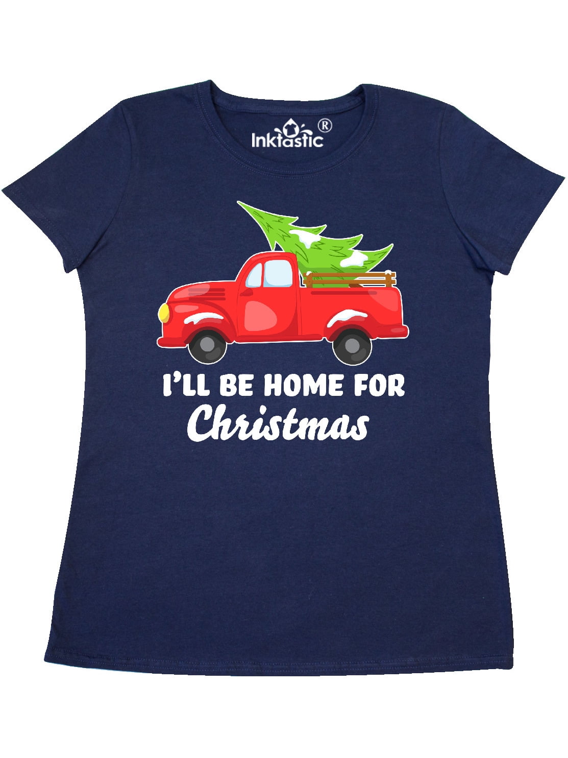 inktastic Ill Be Home for Christmas Truck with Tree Baby T-Shirt