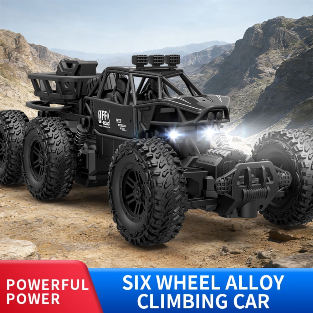 Remote Control Car, Big Monster Truck Toys RC Cars for Boys Kids Adults, 2.4Ghz 4WD 6-Wheel Off Road RC Monster Truck , RC Car Truck Rock Crawler Toy All Terrain Gifts for Adults Boys 8-16