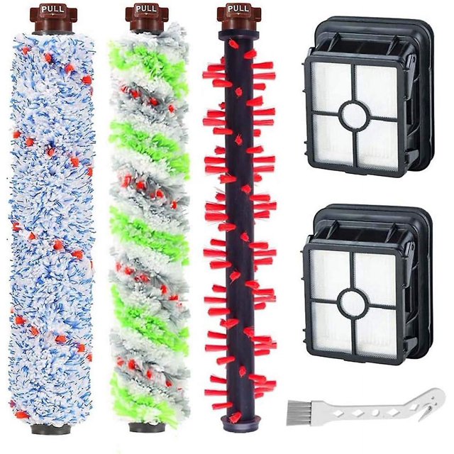 Paquete de 1 rodillo de cepillo para alfombras y 2 filtros de vacío YONGSHENG para aspiradora Bissell Crosswave