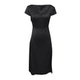 thumbnail image 6 of ANINEO Cowl Neck Sleeveless Backless Maxi Wedding Guest Dress Silk Open Back Tie Back Prom Formal Dresses Women Solid Color Comfort Daliywear, 6 of 6