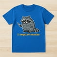 thumbnail image 2 of I Require Snacks Raccoon T-Shirt – Animal Humor – Unisex Casual Wear, 2 of 6