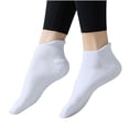 thumbnail image 3 of Babcutegg Womens Pilates Socks Soild Color Non-Slip Ankle Length Tight Fitting Breathable and Comfortable Athletic Wear for Women White Size Free Size, 3 of 8