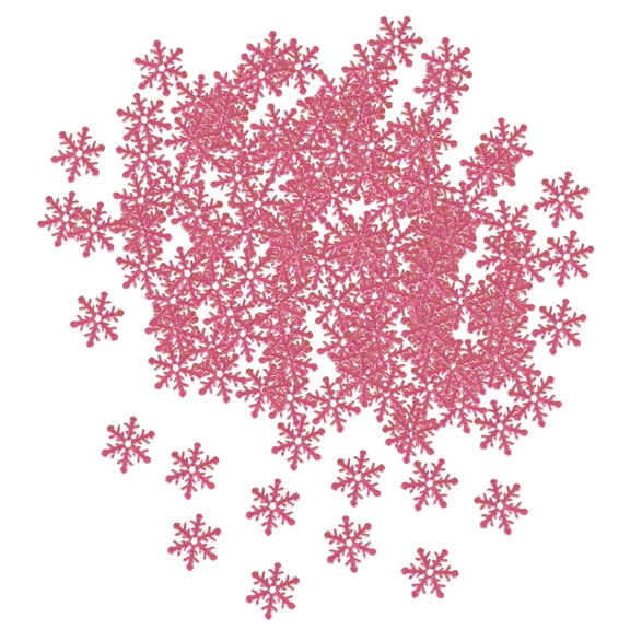 300 Pcs Snowflakes Confetti Decorations,0.78 Inch Snowflake Glitter Confetti,Table Decorations,Small Snowflakes Ornaments Decor For Wedding,Birthday,Valentine'S Day,Diy Craft Home Winter Party,Pink