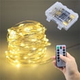 thumbnail image 1 of Guirnaldas de Luces, 20M 200LED Blanco Cálido Cobre Cadena de Luces con Pilas con 8 Modos, IP65 Luces de Hadas Impermeables Decoración Interior/Exterior para Dormitorio Navidad Boda Fiesta Hogar oso de fresa Electrónica, 1 of 5