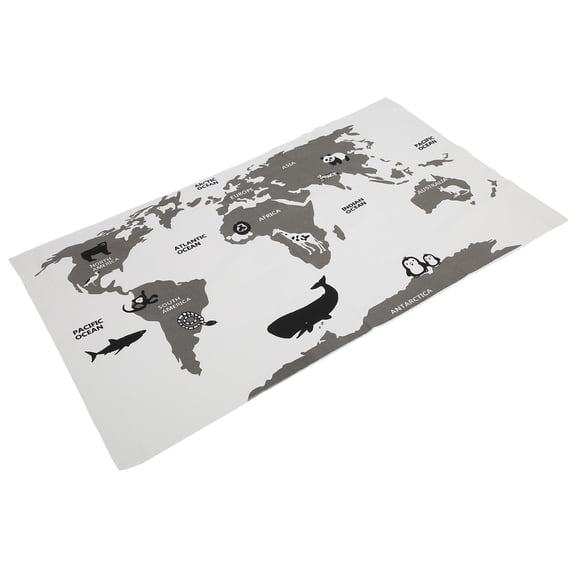 BOKYAN World Map Pattern Baby Play Mat Soft Children Infant Crawling Mat Foldable Waterproof Floor Playmat Home Decoration for Kids Toddlers