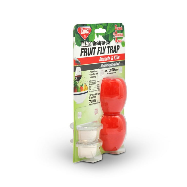 Enoz No Zone Fruit Fly Trap Pack (12 Uses) PreFilled Lure, 60 OFF