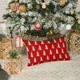 thumbnail image 2 of Sm:)e Christmas Tree Throw Pillow Cover, 12 x 20 inch Red, 2 of 7