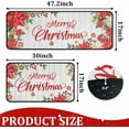 thumbnail image 2 of Merry Christmas Kitchen Rugs and Mats Set 2 PCS, Red Floral Kitchen Mats for Floor, Christmas Decorations for Home Kitchen (17"x47"+17"x30"), 2 of 6