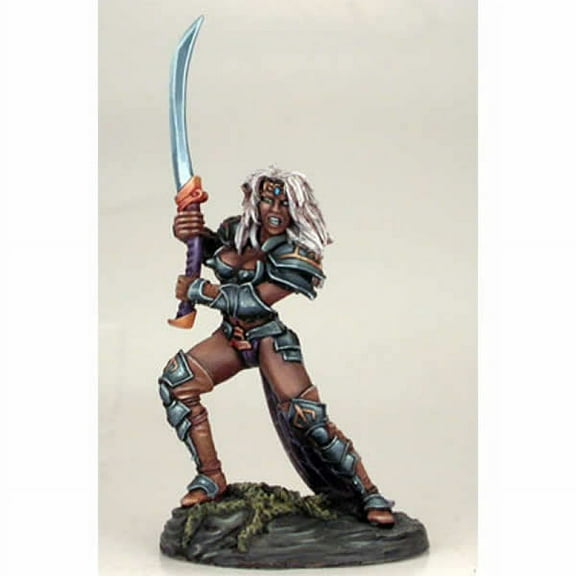 Female Dark Elf With Bastard Sword Miniature Visions In Fantasy Dark Sword Miniatures