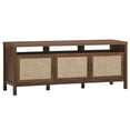 thumbnail image 4 of Gymax TV Stand Entertainment Media Center for TV's up to 65'' w/ Rattan Doors Walnut, 4 of 9