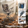 thumbnail image 3 of Sophia & William Hunting Chair 360° Silent Swivel Hunting Blind Chair Stability & Comfort with Pedals & Armrest, Camouflage, 3 of 10