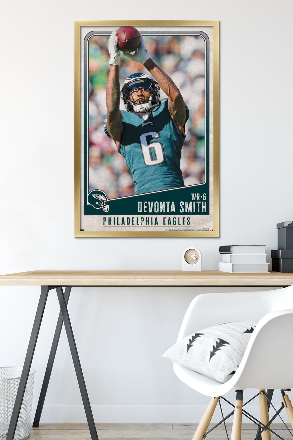 NFL Philadelphia Eagles - DeVonta Smith 22 Wall Poster, 22.375" x 34" Framed
