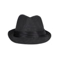 thumbnail image 3 of Unisex Cool Summer Panama Fedora Trilby Hat Short Brim, 3 of 4
