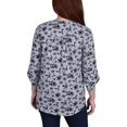 thumbnail image 2 of NY Collection Womens Petites Floral Prnt Ruched Pullover Top, 2 of 2