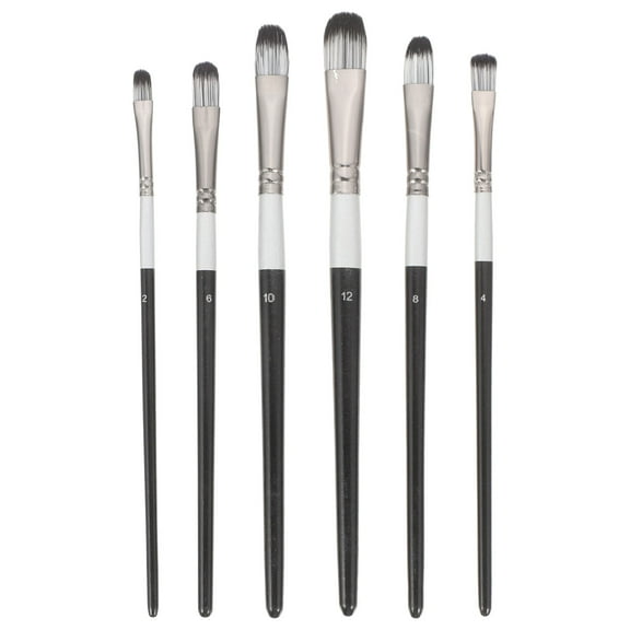 Oil Paint Brush for Painting Watercolor 6 Pcs Miniature Paintbrushes Child Student