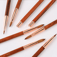 thumbnail image 2 of 100% Kolinsky Acrylic Nail Brush Wood With Cap Crimped Nail Art Pen Size #6, 2 of 6
