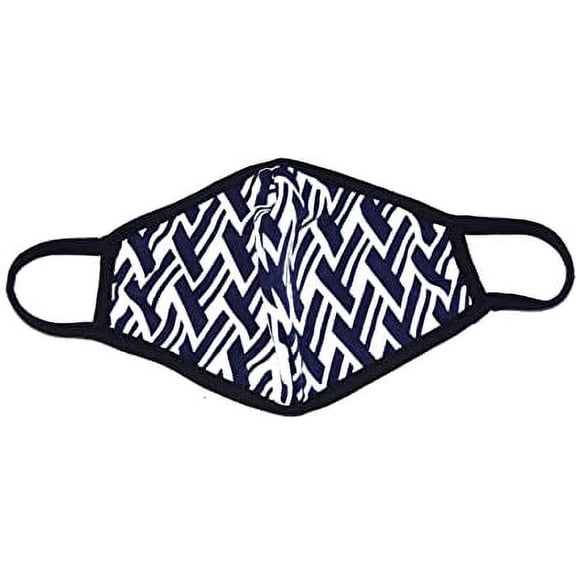 GIFTS INFINITY Reversible Cloth Face Mask Made in USA Unisex Lightweight Breathable Washable Reusable 100% Cotton (BLACK/WHITE)