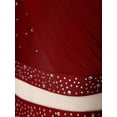 thumbnail image 6 of renvena Kids Girls Lyrical Dress Ballet Dance Ballroom Athletic Crop Tops with Skirt Shorts Set Burgundy 14, 6 of 7