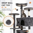 thumbnail image 6 of BestPet 54" Cat Tree Tower, Scratch Posts, Condo, Toys, Light Gray, 6 of 7