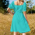 thumbnail image 3 of Nuances de Bleu Vert Couleur Unie Collection Populaire Sans Motif, 3 of 4