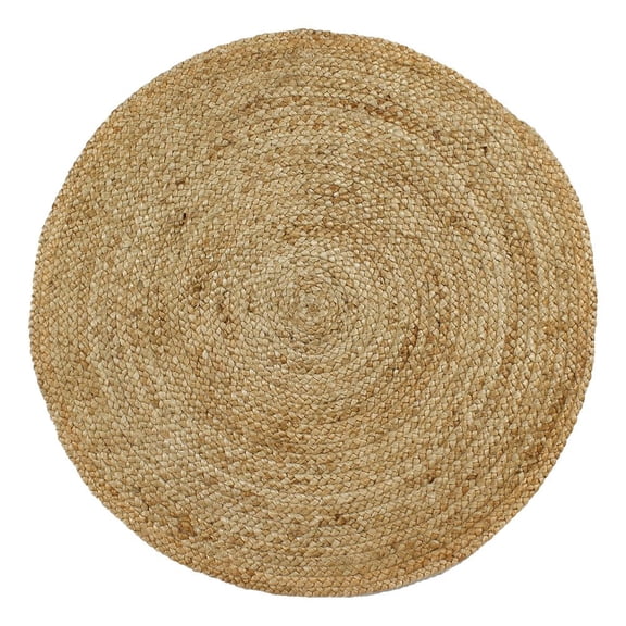 35" Jute Braided Rug - Natural