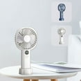 thumbnail image 1 of Iumwxz Portable Fan New Small Fan Quiet Large Wind, Rechargeable Desktop Usb Mini Handheld Fan, Intelligent Digital Display, Five Speed Wind Mini Fan Blue Plastic Flyer Features On Rollback, 1 of 9