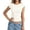 Beige, variant on Womens T Shirt Crew Neck Cap Sleeve Slim Cropped Tops Soft Breathable Minimalist Casual Summer Layering Tees