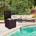thumbnail image 4 of Zimtown 51gal Outdoor Garden Plastic Storage Deck Box Waterproof Brown, 4 of 7
