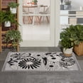 thumbnail image 4 of Nourison Aloha Indoor/Outdoor Black White 2'8" x 4' Area Rug (3x4), 4 of 9