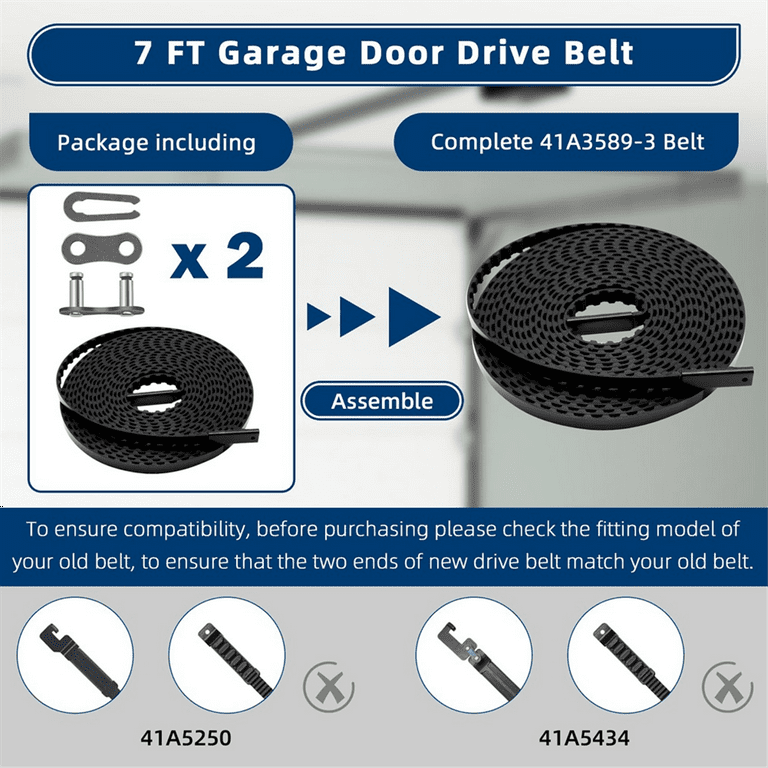 その他 12. 13.14.37.51.52.53 Vanesa 41A3589-3 41A3589-12 Garage Door Openers Belt, 7ft Height