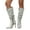 Light Blue, variant on Slouchy Winter Boots for Women Stiletto High Heel Denim Knee High Boots Fashion Studded Pointed Toe Wide Calf Fall Booties Gray Size 7