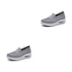 thumbnail image 4 of Qarigey Mocasines con tejido de mosca para mujer, zapatos para caminar, zapatos planos de suela gruesa, zapatos calados informales de malla Gris treinta y seis 2piezas, 4 of 6