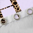 thumbnail image 4 of Manfei Vintage Leopard Print Letter Monogrammed H Black Out Curtains for Girls Women,Purple Ribbon Bow Knot Curtains Pack of 2 (42x63 Each) for Kids Teens,Luxury Bedroom Decor, 4 of 6