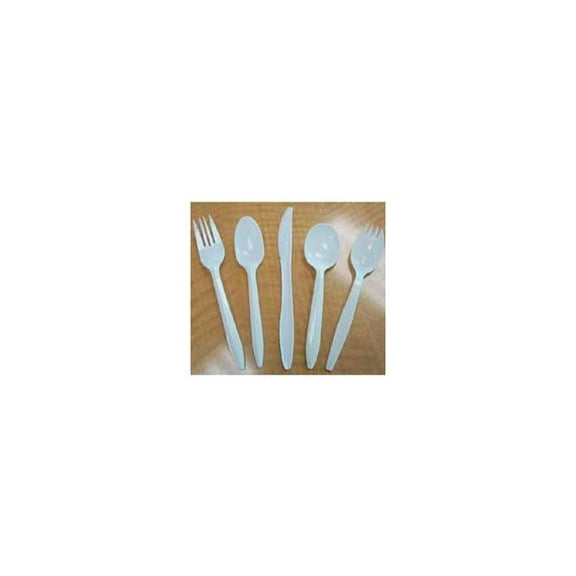 Goldmax Bronze Series White Polypropylene Medium Weight Teaspoon, 11.75 x 10 x 9 inch - 10 per case.