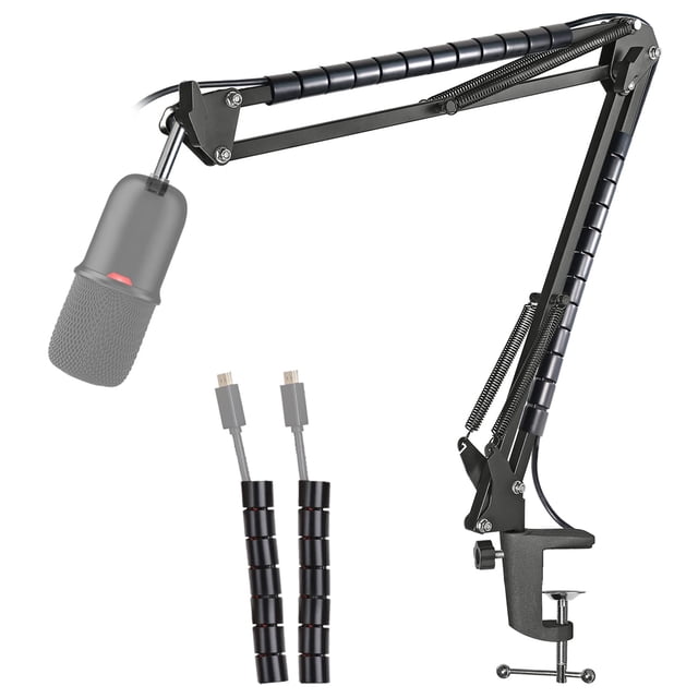 Soporte de brazo para micrófono YOUSHARES HyperX SoloCast con funda para cables