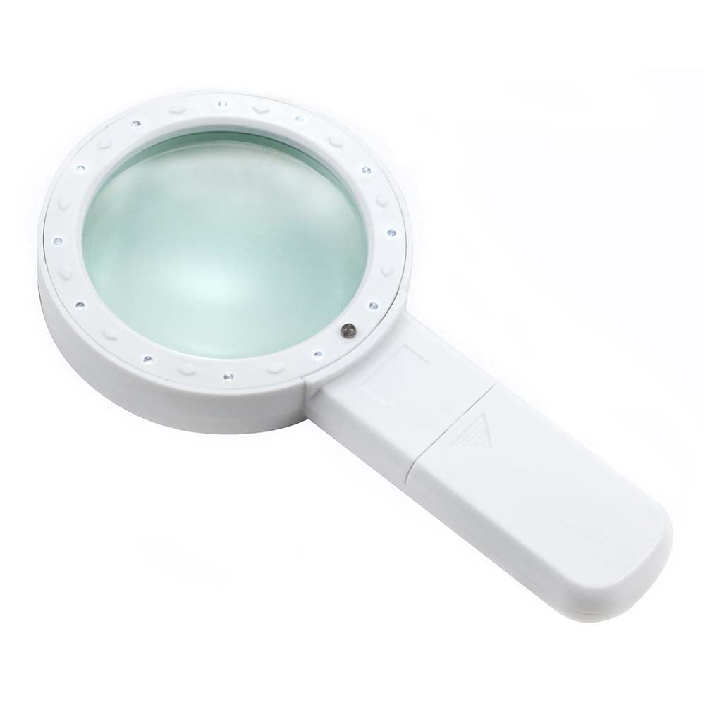 Color : METALLIC , Size : 175MM WZNING Magnifying Glass with Light 20X Handheld Magnifier for Macular Degeneration and Gifts-with a Lens Cloth & Bag Eye care durable 