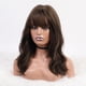 thumbnail image 4 of Fiudx Peluca de Seda, Postizo de Fibra Resistente a Altas Temperaturas, Elegante Diseño Rizado, Flequillo Largo de Aspecto Natural, Ideal para Fiestas y Uso Diario, Moda Femenina, Tamaño Ajustable, F, 4 of 7
