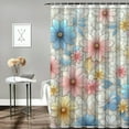 thumbnail image 2 of Shangniulu Wildflower Shower Curtain for Bathroom Watercolor Floral Shower Curtain with Hooks Printing Fabric Bathroom Shower Curtain, 2 of 6