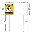 thumbnail image 6 of Eveokoki Attention Deer Crossing Sign With Stake For Neighborhoods Yard Farm Aluminium Caution 8x12inch Farm Decorations Yard Lawn Walkway Decorations Animal Signs, 6 of 6
