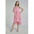 thumbnail image 5 of Women's Beach Wedding Double Ruffle Top Highlow Bridesmaid Dress, 5 of 5